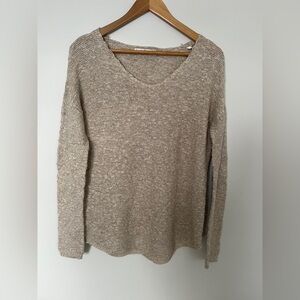 **2 for $20** Twik (Simon’s) Slouchy Fit Oatmeal V-Neck Knit Top, Size Small